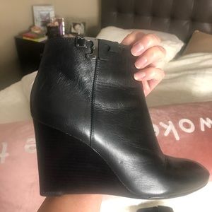 Tory Burch black leather booties